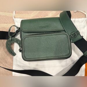Coach Green Pebbled Leather Mini Crossbody